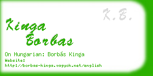 kinga borbas business card
